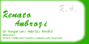 renato ambrozi business card